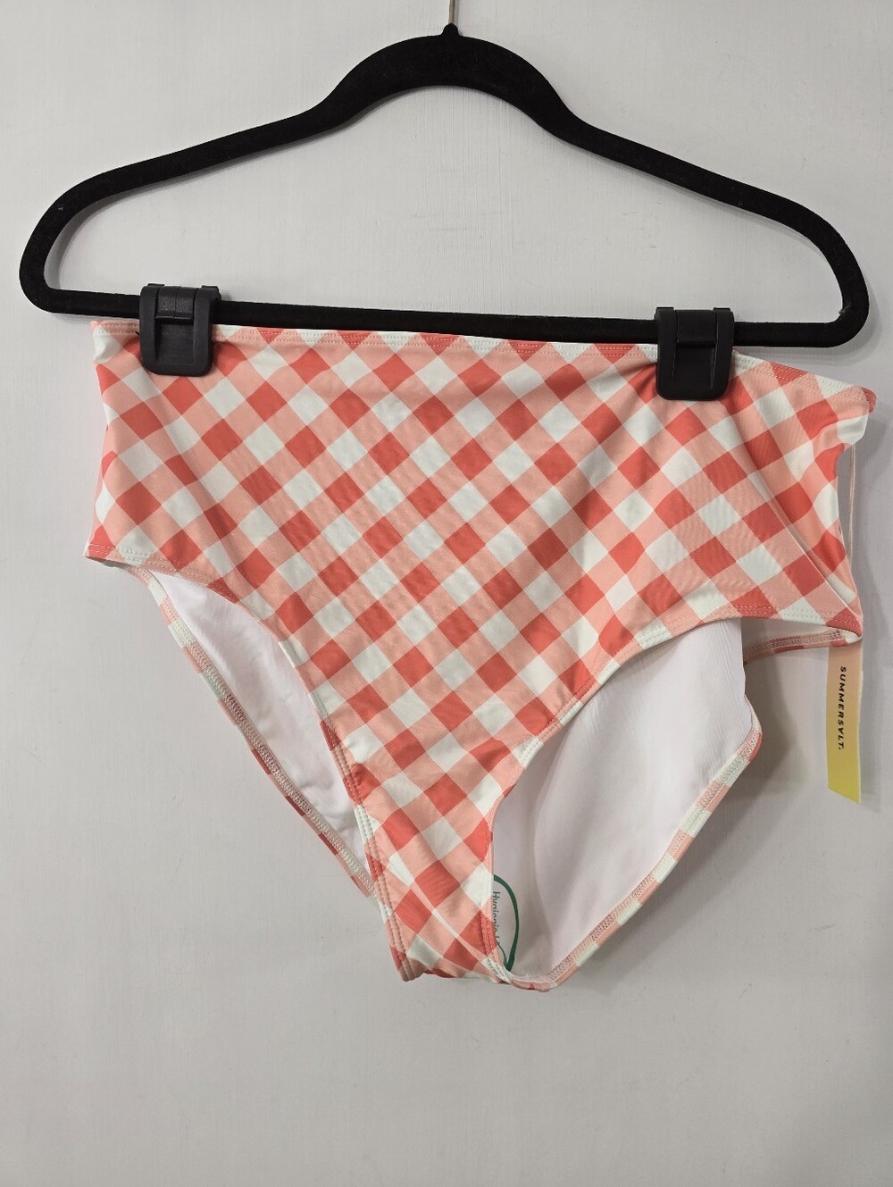 Summersalt The Jetsetter Bikini Bathing Suit Orange Gingham Check Plaid NWT 16 - Picture 9 of 13